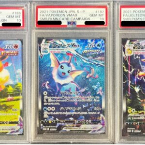 [PSA 10 Graded] Booster VMAX + Vaporeon VMAX + Thunder VMAX (SA specification/Summer Pokeka) [P] 186/S-P+187/S-P+188/S-P [Others]