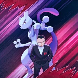 Playmat "Overseas/Sakaki & Mewtwo (Muji/REGIONAL logo)" [Supply] - [Supply]